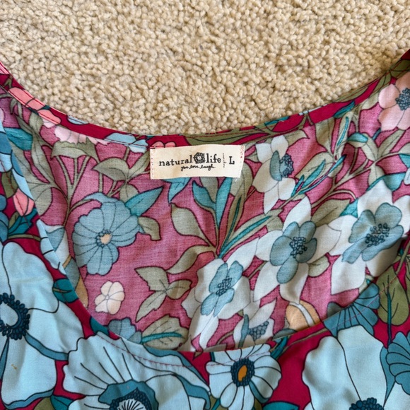 Natural Life Collette Tiered Floral Dress Size Large - Picture 3 of 5